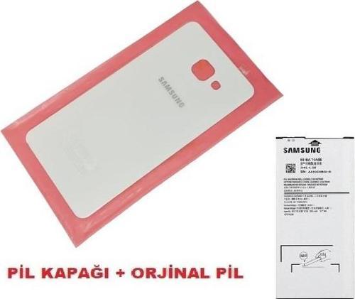 Samsung Galaxy A3 2016 (A310) Arka Kapak Batarya Kapağı + PİL (CAM) BEYAZ