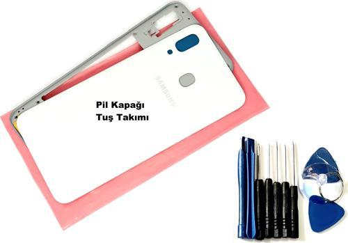 Samsung Galaxy A30 (A305) FULL ORJ KASA Kasa Arka Pil Batarya Kapağı (TAMİR SETİ) BEYAZ