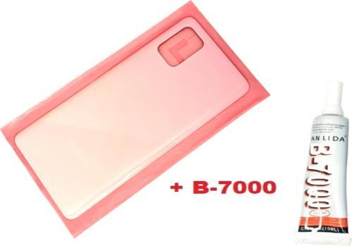 Samsung Galaxy A71 A715 Arka Pil Batarya Kapağı (B-7000) PEMBE