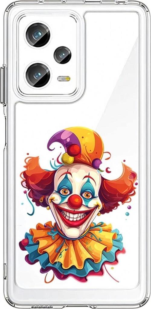 Xiaomi Redmi Note 12 Pro 5G Uyumlu Komik Palyaço  Desenli Silikon Kılıf