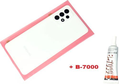 Samsung Galaxy A72 A725 Arka Pil Batarya Kapağı (FULL Kamera Lensli+B-7000) BEYAZ