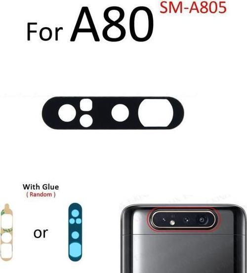 Samsung Galaxy A80 Arka Kamera Camı Lens Yapışkanlı