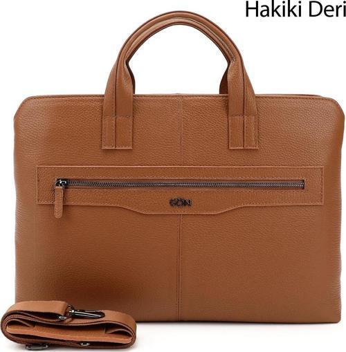 Unisex Taba Antik Hakiki Deri Notebook Ve Evrak Çantası