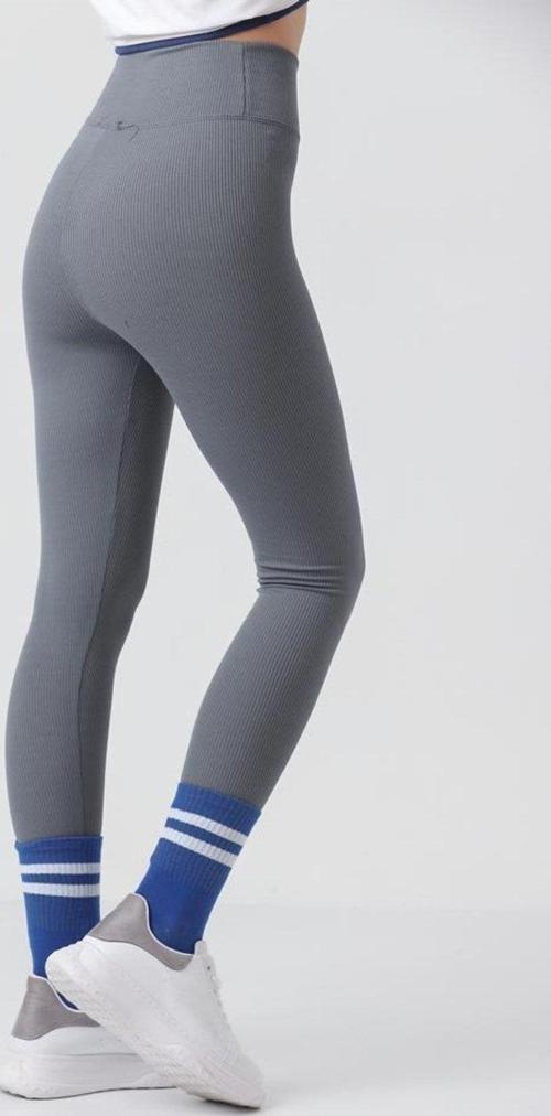 Antrasit Içi Polarlı Kışlık Yüksek Bel Fitilli Tayt