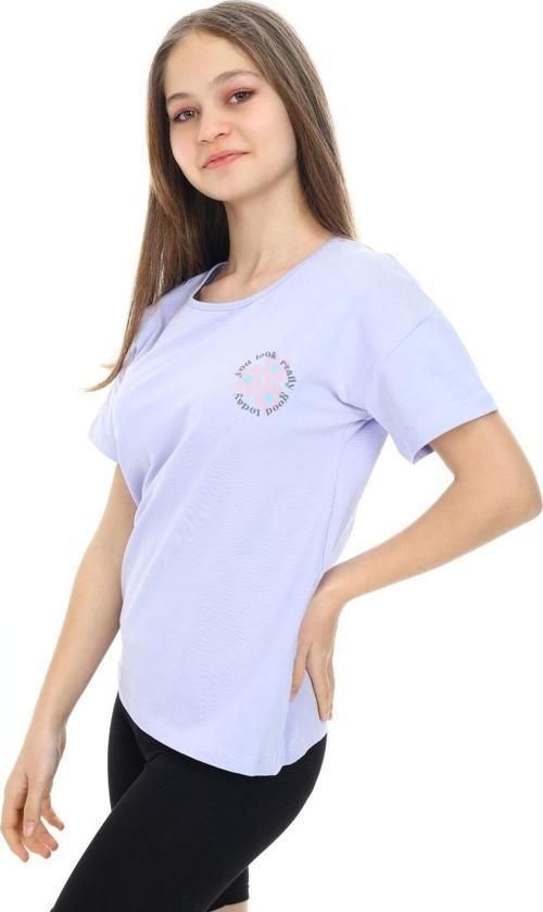 Toontoy Kız Çocuk Baskılı Tişört