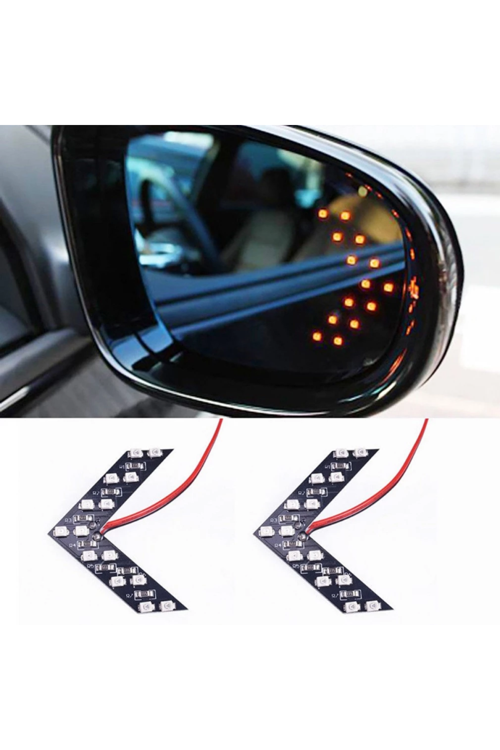 Seat Leon Stella Uyumlu Ayna Gündüz Ledi Amber Renk 14 Led'li