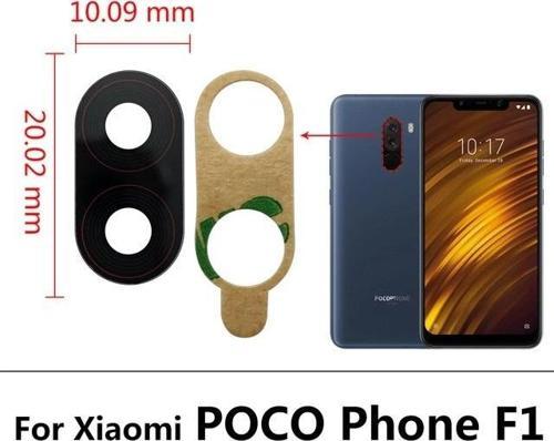 Xiaomi POCOPHONE F1 Arka Kamera Camı Lens Yapışkanlı