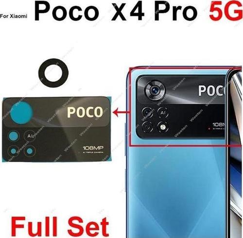 Xiaomi POCOPHONE X4 PRO Arka Kamera Camı Lens Yapışkanlı