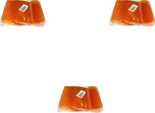 Plastik Şeffaf Turuncu Sup Kaşık - Tatlı Dondurma Kaşığı - 12.5 Cm. - 50 Adetlik 3 Paket
