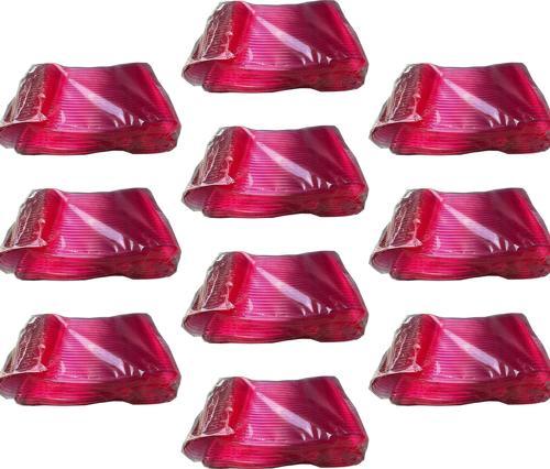 Plastik Şeffaf Pembe Sup Kaşık - Tatlı Dondurma Kaşığı - 12.5 Cm. - 50 Adetlik 10 Paket