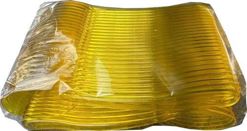 Plastik Şeffaf Sarı Sup Kaşık - Tatlı Dondurma Kaşığı - 12.5 Cm. - 50 Adetlik Paket