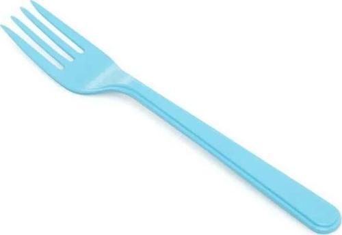 Plastik Turkuaz Renkli Lüx Parti Doğum Günü Çatal - 18 Cm. - 25 Adetlik 10 Paket