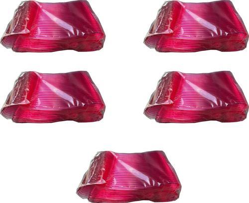 Plastik Şeffaf Pembe Sup Kaşık - Tatlı Dondurma Kaşığı - 12.5 Cm. - 50 Adetlik 5 Paket