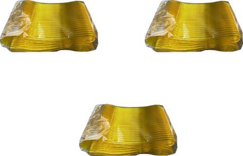 Plastik Şeffaf Sarı Sup Kaşık - Tatlı Dondurma Kaşığı - 12.5 Cm. - 50 Adetlik 3 Paket