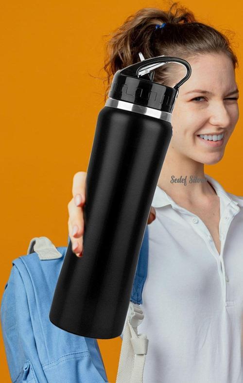 Emzikli 500 Ml Çift Katman Çelik Matara Pipetli Termos