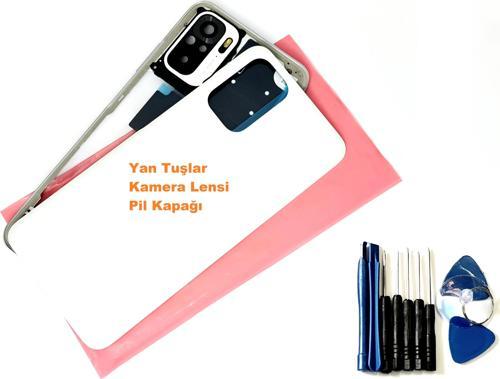 Xiaomi Redmi Note 10 (4G) FULL ORJ KASA Arka Pil Batarya Kapağı (TAMİR SETİ) BEYAZ