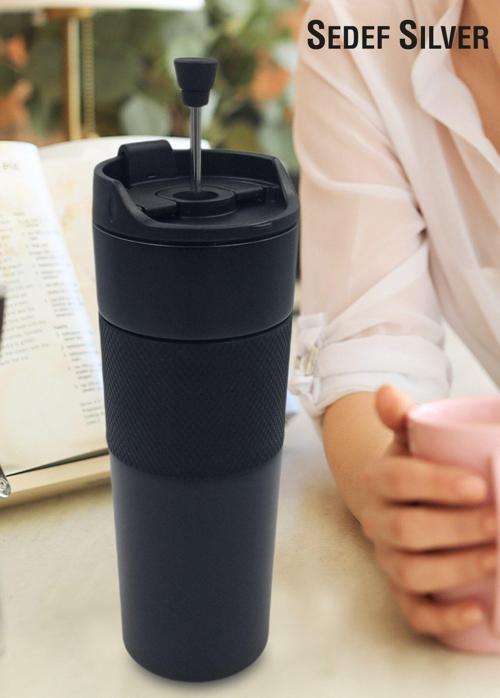 French Press Kahve Demleme 450 Ml Coffee Termos