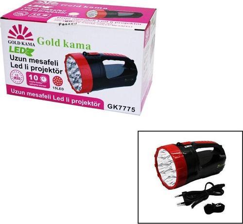 15 LED  FİŞ ŞARJLI EL FENERİ ROJEKTÖR GK-7775 (5060)