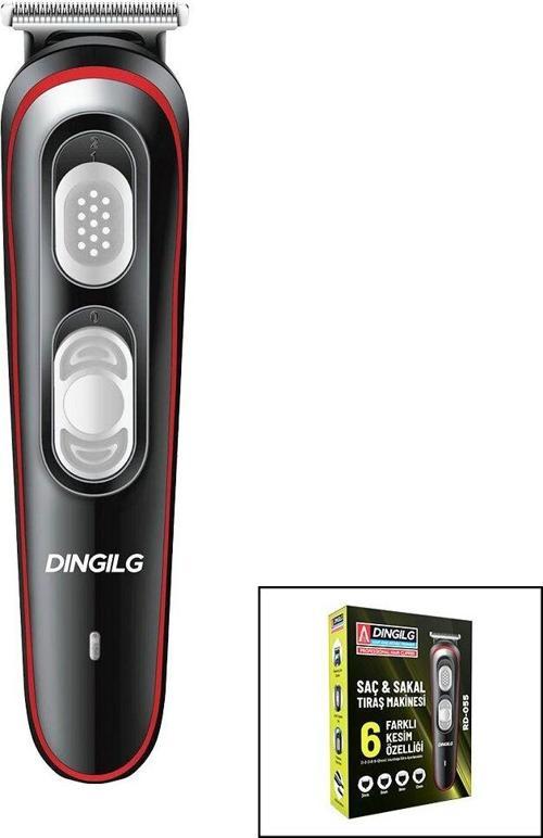SAÇ - SAKAL KESME TRAŞ MAKİNESİ  6 FARKLI KESİM   USB ŞARJLI   2 KADEME BIÇAK AYARI RD-055 (5060)