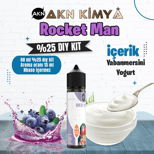 One Hit Wonder Rocket Man Yoğun Dıy Kit Yabanmersini Yogurt Gıda Aroması %25 Oranda Aroma İçerir (Hazır Değildir )