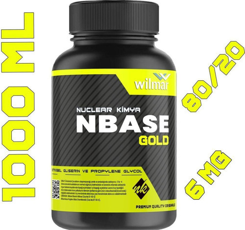 Gold Base 1 Litre Vg Pg 80-20 6 Mg/ml Bitkisel Gliserin Base E422