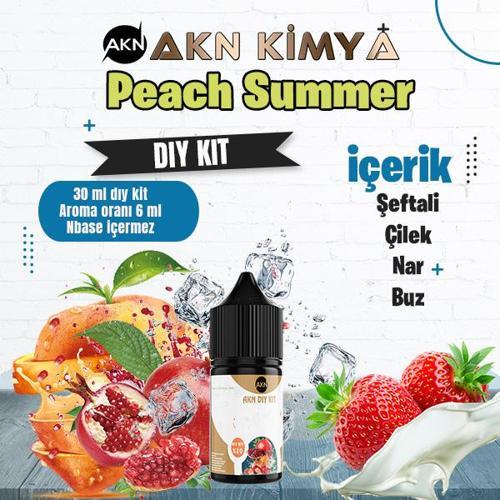 Peach Summer Dıy Kit Şeftali Çilek Nar Buz Gıda Aroması %20 Oranda Aroma İçerir (Hazır Değildir )