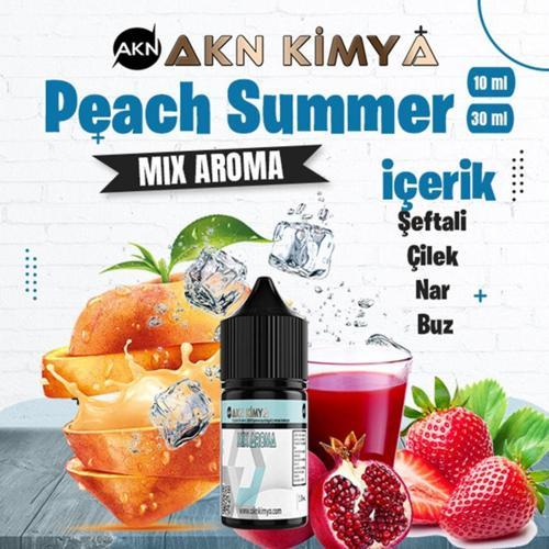 Peach Summer Mix Aroma Şeftali Çilek Nar Buz Gıda Aroması 10 ml
