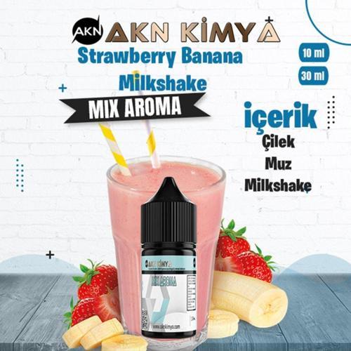 Strawberry Banana Milkshake Mix Aroma Çilek Muz Gıda Aroması 10 ml