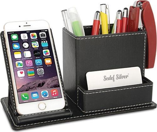 Masaüstü Telefon Tutucu Koyma Aparatı Standı Koyacağı, Kartlık, Ofis Organizer Masa Üstü Kalemlik