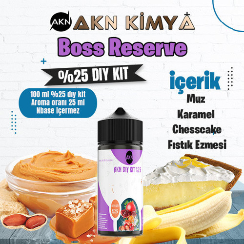Boss Reserve Cutwood Yoğun Dıy Kit Muz Karamel Kek Gıda Aroması %25 Oranda Aroma İçerir (Hazır Değildir )