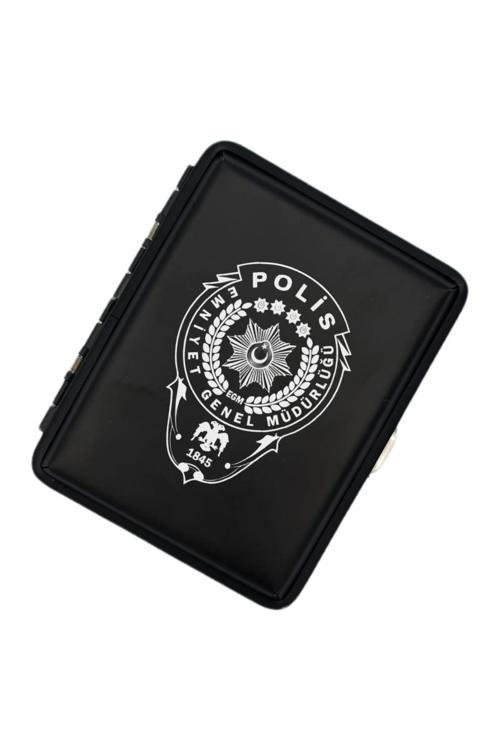 Polis Amblem Logolu Mat Metal Sigara Tabakası