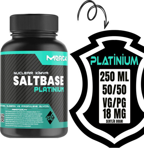 Platinium Salt Base 250ml Vg Pg 50-50 18 Mg/ml Bitkisel Gliserin Base E422