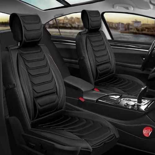 Suzuki S-Cross Uyumlu Lüx Deri Oto Koltuk Kılıfı Ön Arka Takım Set Antalya TAM SİYAH