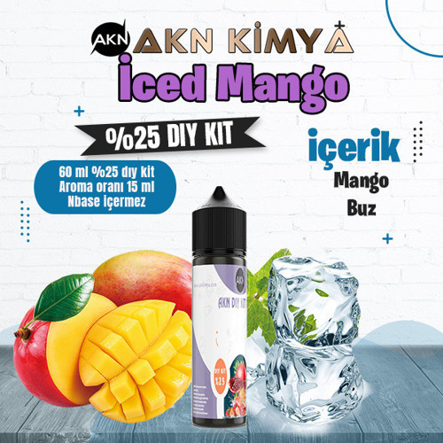 Iced Mango Yoğun Dıy Kit Mango Buz Gıda Aroması %25 Oranda Aroma İçerir (Hazır Değildir )