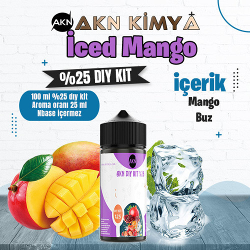 Iced Mango Yoğun Dıy Kit Mango Buz Gıda Aroması %25 Oranda Aroma İçerir (Hazır Değildir )