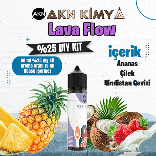 Lava Flow Naked Yoğun Dıy Kit Çilek Ananas Hindistan Cevizi Gıda Aroması %25 Oranda Aroma İçerir (Hazır Değildir )