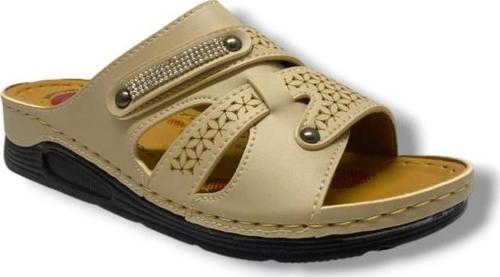 640-25 Anatomik Masaj Taban Taşlı Tokalı Kadın Terlik