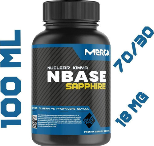 Sapphire 3M Base 100 ml Vg Pg 70-30 18 Mg/ml Bitkisel Gliserin Base E422