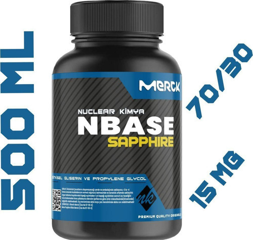 Sapphire 3M Base 500 ml Vg Pg 70-30 15 Mg/ml Bitkisel Gliserin Base E422