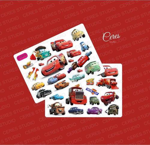 Cars Arabalar Şimşek Mcqueen Ve Arkadaşları Sticker Etiket 2 Sayfa 38 Adet Etiket