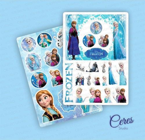 Elsa Frozen Sticker Etiket 2 Sayfa Etiket (A5)