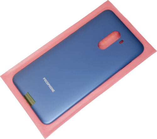 Xiaomi Poco F1 Kasa Arka Pil Batarya Kapağı (Yan Tuş) MAVİ