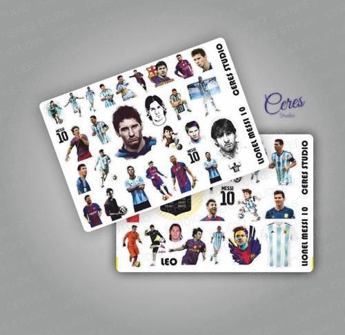 Lionel Messi Leo 10 Sticker Etiket 2 Sayfa 55 Adet Etiket