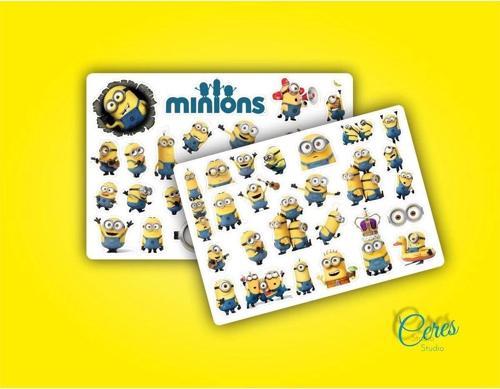 Minions Minyonlar Sticker Etiket 2 Sayfa 46 Adet Etiket