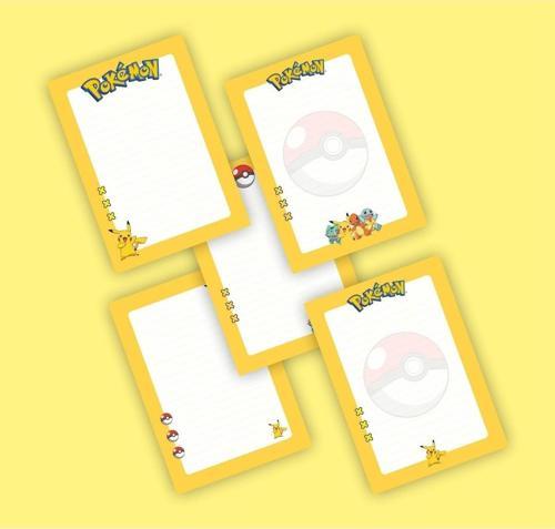 Pokemon Not Defterleri | Notepad | Bloknot | A5 (14X20CM) 40 Sayfa Not Defteri 5 Adet