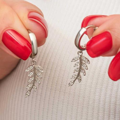 Gümüş Sallantılı Başak Kadın Küpe SL9016