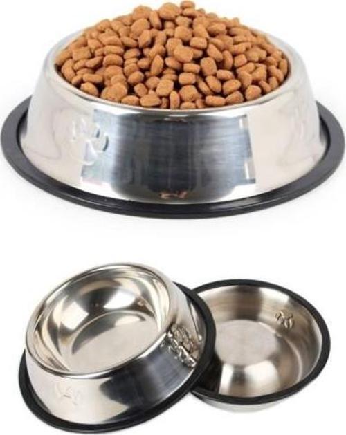 Büro Ev Evcil Hayvanı için 15CM Mini Çelik Kedi Köpek Mama Kabı