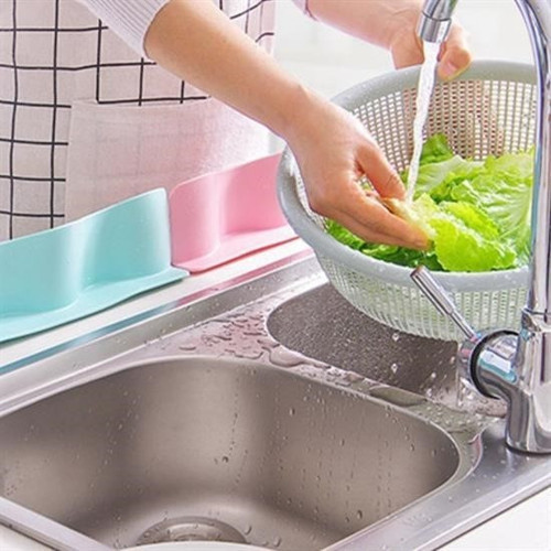 Lavabo Aparatı için Vantuzlu Kauçuk Sızdırmaz Set Kenar Su Tutucu Bariyer