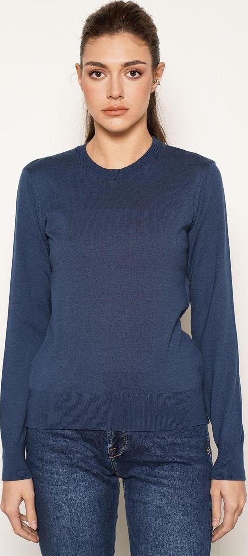 Indıgo %100 Organik Pamuk Bisiklet Yaka Triko Kazak Bluz