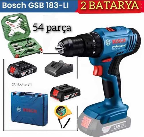 Gsb 183 Li 2 Ah Çift Bataryalı Darbeli Akülü Vidalama Ve 54 Parça Aksesuar Seti